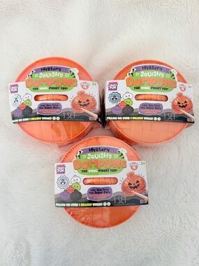 Lot of 3 Halloween RMS Crazy Fun Mystery Squishy Dumpling Fidget Toy Series 4
